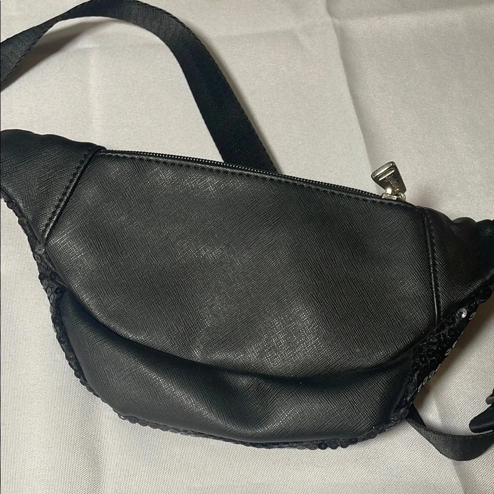 Loungefly Disney Minnie Black Sequin Bum Bag with Red Accent - Picture 14 of 14